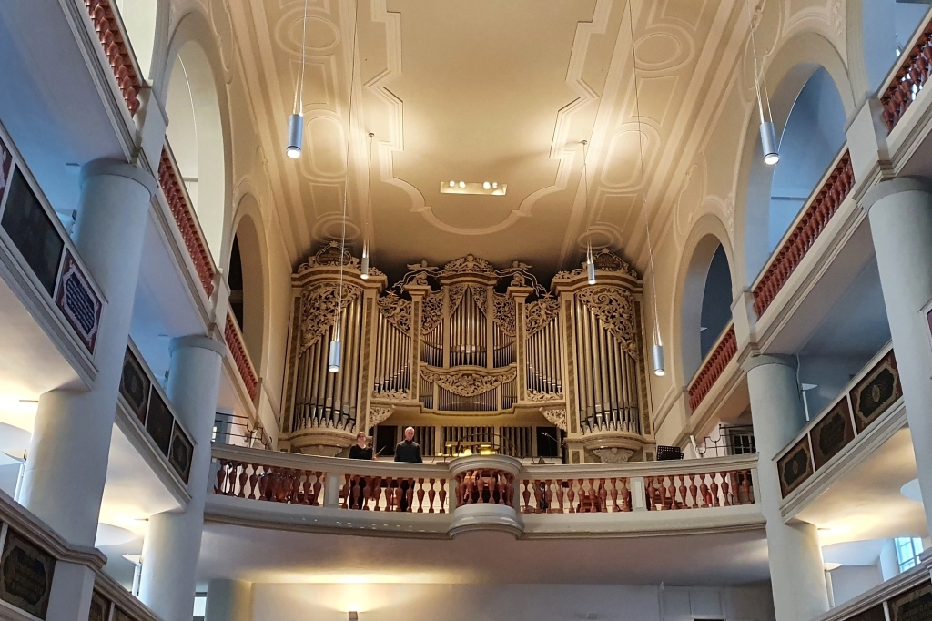 Andreas Köhs (Orgel) und Petra Köhs (Barockvioloncello) zu Gast in der St. Georgenkirche zu Eisenach im Oktober 2021